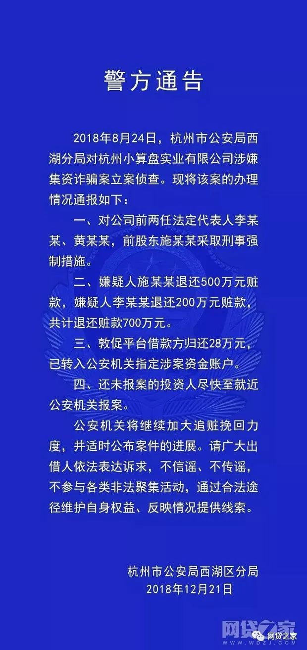 本周24家立案P2P平台有新进展（全名单）