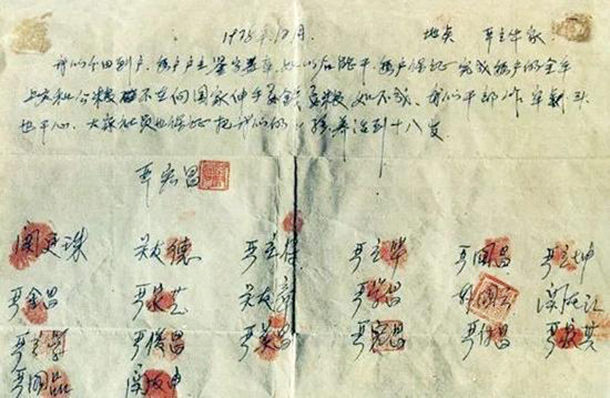 17.小岗村农民“包产到户”的“地下协议”：“十八个红手印”。.jpg