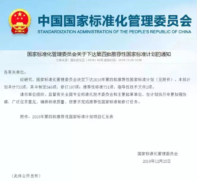 国家标准委下达《馥郁香型白酒》国家标准制定计划